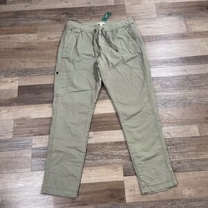 NEW L.L. Bean Women's Pants Pull On Fleece Lined Hiking Gorpcore M Green